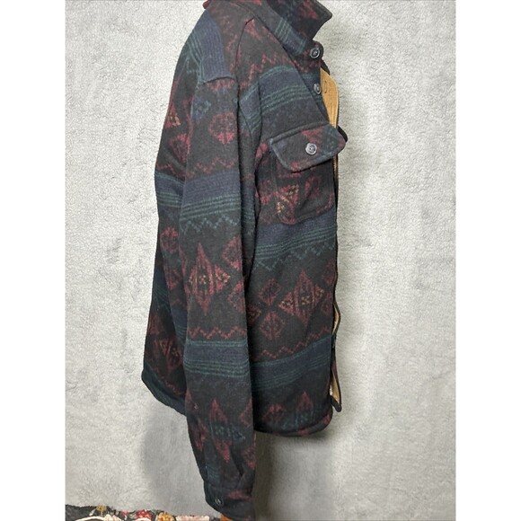 Jachs New York Men's L Muted Shirt Jacket Southwest Pattern Faux Shearling - Picture 7 of 11